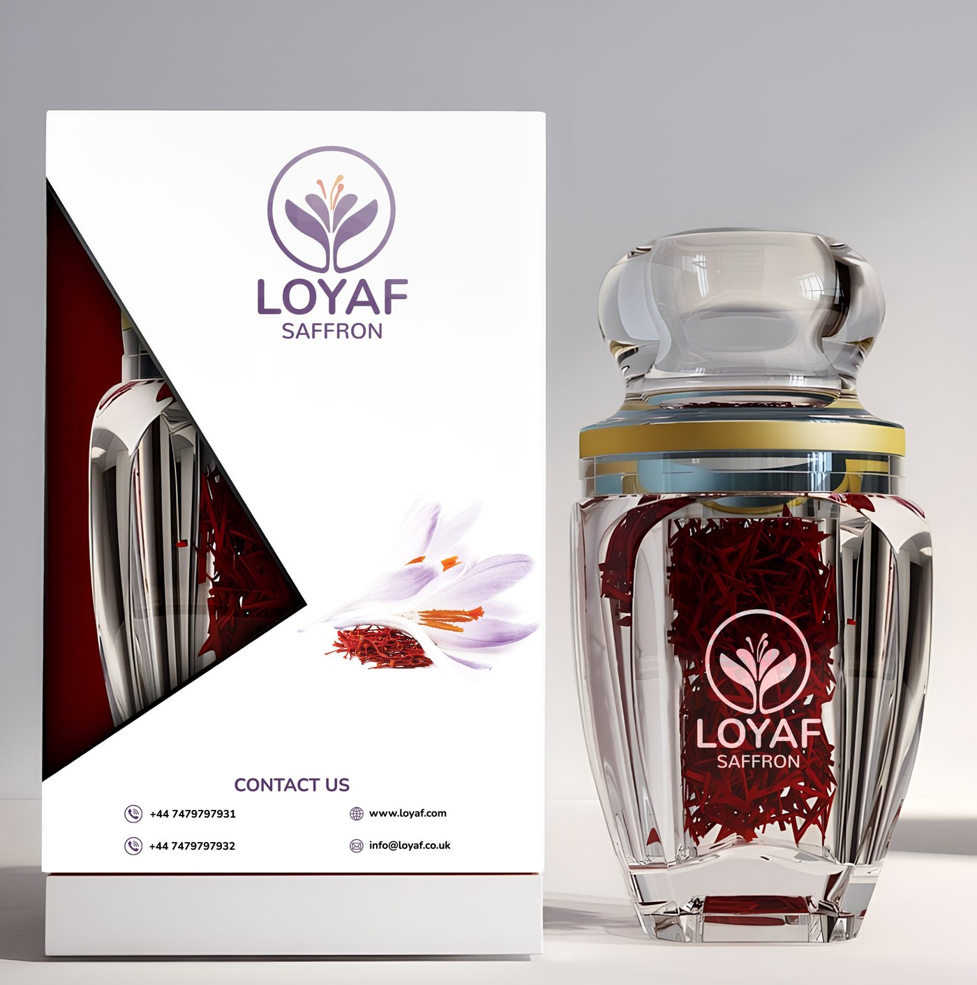 LOYAF Super Negin saffron packaging