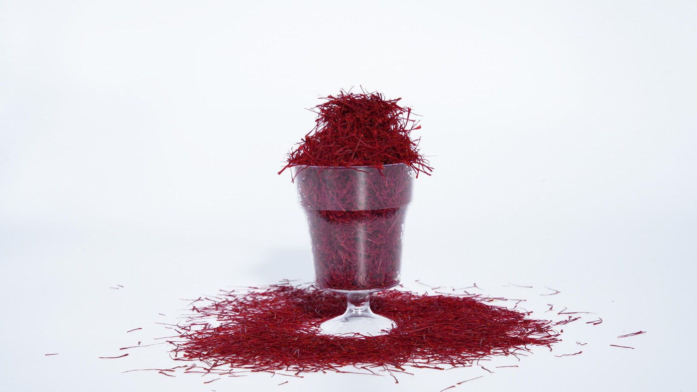 Saffron in glass
